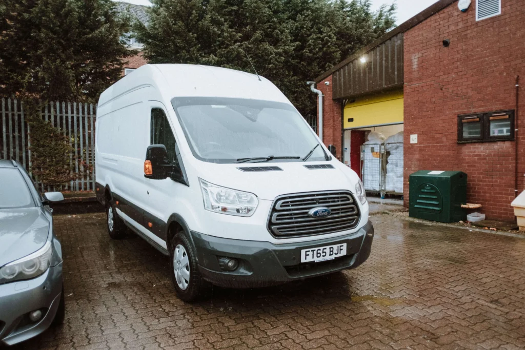 Delivery van loaded for a West Sussex round